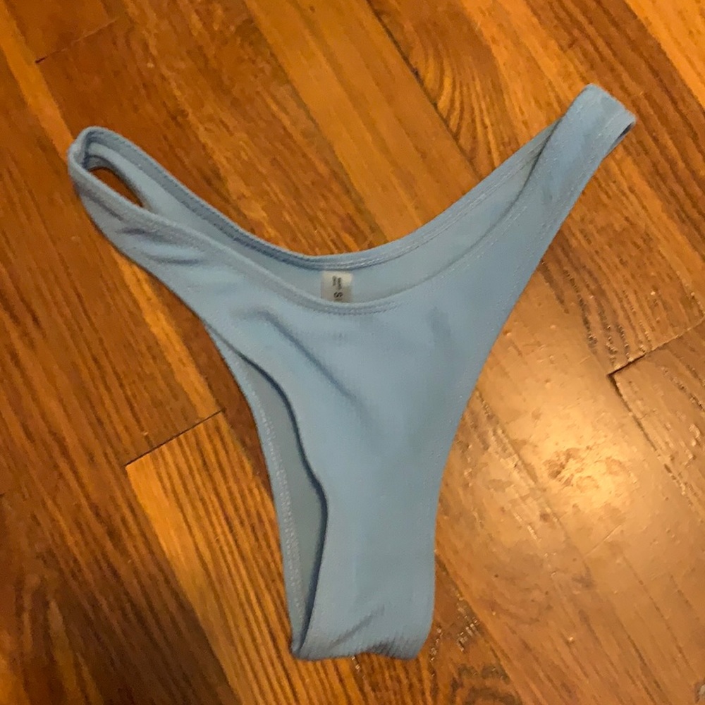 Blue bathing suit bottoms